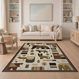 Brown Bear Heritage Tribal Area Rug