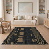 Modern Geometric Vertical Stripe Area Rug