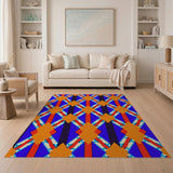 Vibrant Geometric Diamond Area Rug