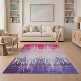Pink to Purple Ombr Stars Area Rug
