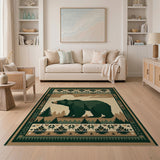 Southwestern Green Bear Wilderness Area Rug