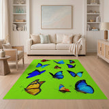 Vibrant Butterflies Multi-Color Area Rug