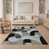 Multi-color and Patterns Modern Geometric Abstract Area Rug