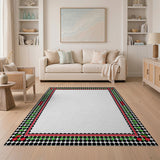 Cherry Polka Dot Border Area Rug