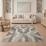 Geometric Modern Beige and Neutral Modern Geometric Beige Neutral Area Rug