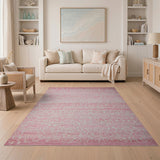 Blush Pink Speckled Abstract Area Rug