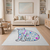 Whimsical Starry Cat Area Rug