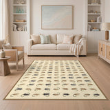 Vintage Fishing Flies Brown Tan Area Rug