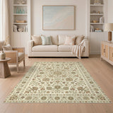Beige Floral Vintage No. 2 Area Rug
