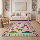 Whimsical Dinosaur Kids Area Rug