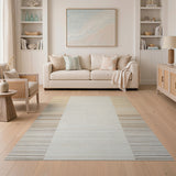 Geometric Modern Beige and Neutral Beige Neutral Vertical Stripe Area Rug