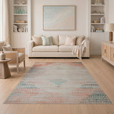 Distressed Heritage Tribal Area Rug