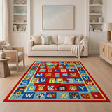 Playful ABC Alphabet Kids Rug with Cartoon Animals