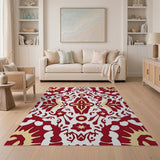 Traditional Persian Intricate Red Persian Motif Area Rug
