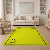 Yellow Smiley Faces Kids Area Rug