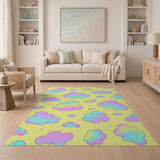 Whimsical Pastel Clouds Kids Area Rug