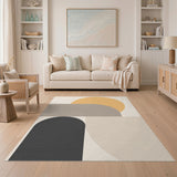 Beige Geometric Arch Area Rug