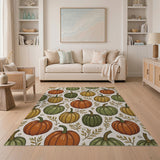 Autumn Pumpkin Patch Multi-Color Area Rug