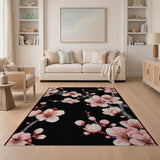 Pink Floral Vintage Pink Cherry Blossom Area Rug