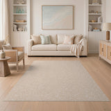 Beige Geometric Line Abstract Area Rug