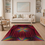 Rainbow Starburst Area Rug