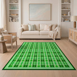 Shamrock Plaid Green Area Rug