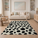 Dalmatian Spot Black White Area Rug