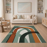 Layered Arch Geometric Modern Area Rug