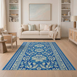 Indigo Floral Vintage Area Rug