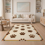 ODIKA Rainbow Paw Print Kids Rug