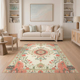 Floral Vintage Red Floral Medallion Vintage Area Rug