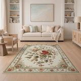 Pink Vintage Blush Rose Floral Area Rug