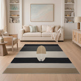 Surfboard Striped Coastal Rug