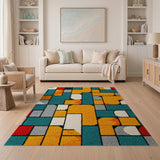 Geometric Modern Bold Geometric Multi-Color Area Rug