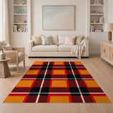 Orange Bold Orange Buffalo Plaid Area Rug