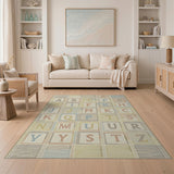 Kids ABC Alphabet Area Rug - Multi-Color Grid