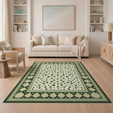 Shamrock Clover Scatter Cream Area Rug