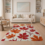 Autumn Maple Leaves Pattern Area Rug