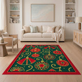Festive Christmas Bauble Star Area Rug