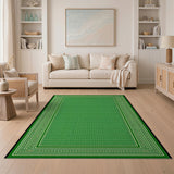 Lush Green Persian Border Area Rug