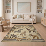 Tribal Savanna Animals Rug