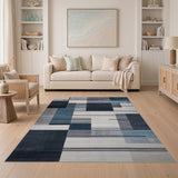Grey Geometric Modern Modern Geometric Grey Area Rug
