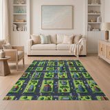 Washable Kids City Map Play Mat Area Rug, Low Pile & Non-Slip