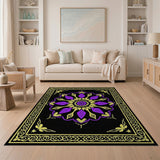 Purple Gold Mandala Persian Area Rug