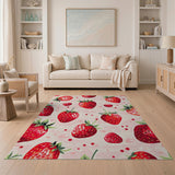 Strawberry Fruit Pattern Area Rug
