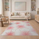Pink Starburst Abstract Area Rug