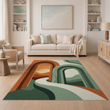 Arched Portals Sunset Path Area Rug