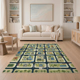 Playful Cartoon Cityscape Area Rug