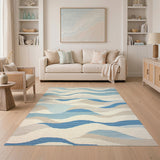Blue Wave Coastal Area Rug
