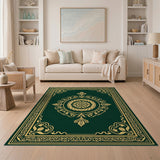 Green Emerald Green Ornate Persian Area Rug